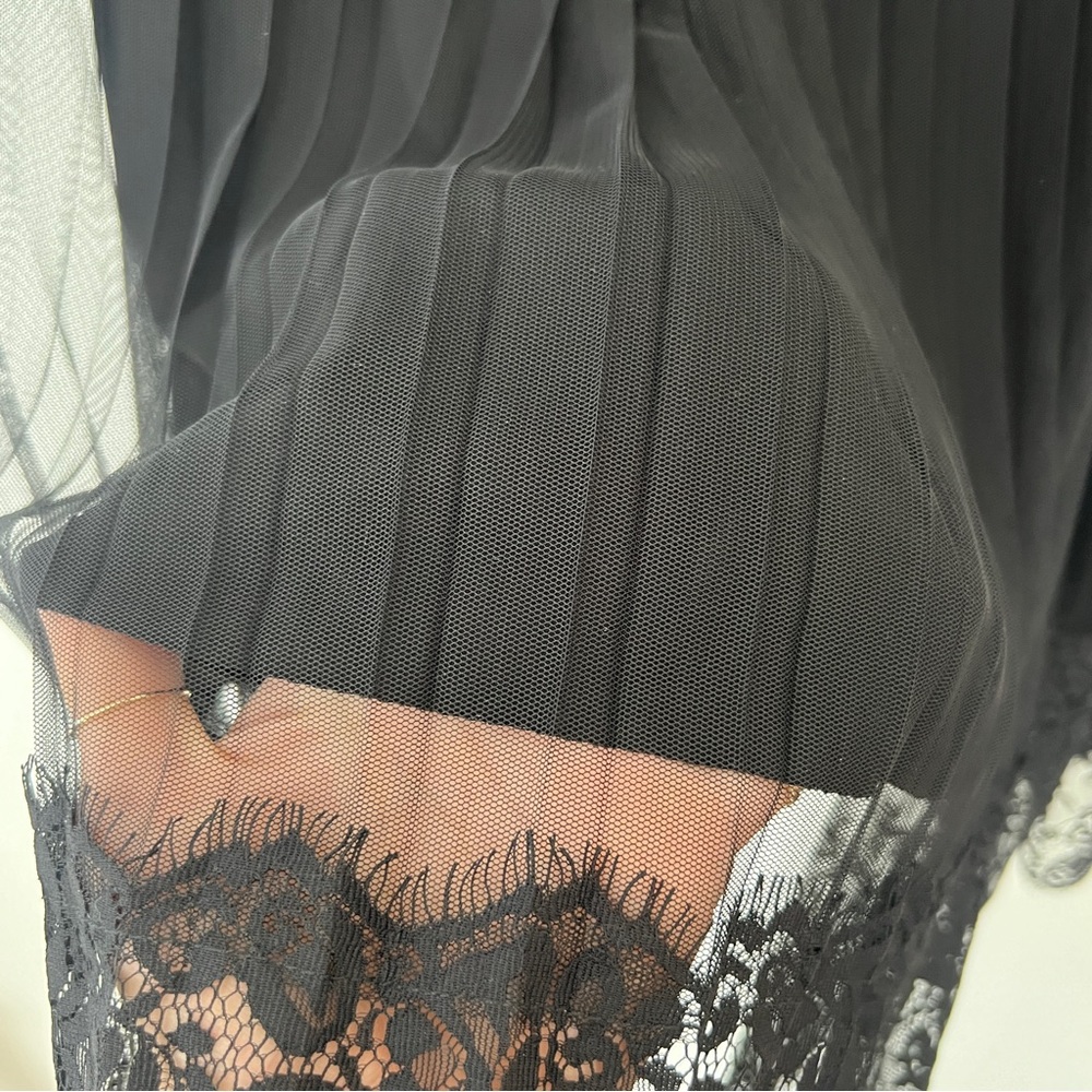 Garcia | Pleated Maxi Skirt with Lace Overlay - Picture 8 of 13